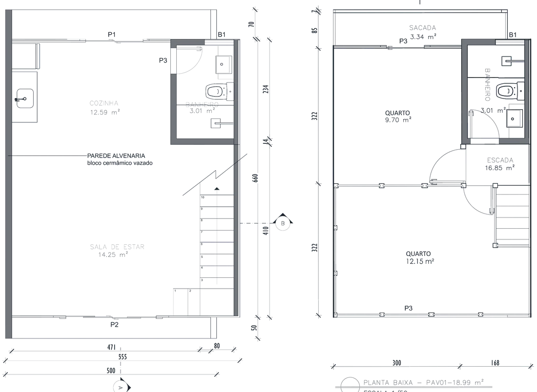 Ground floor and mezzanine plans of the SIERRA model